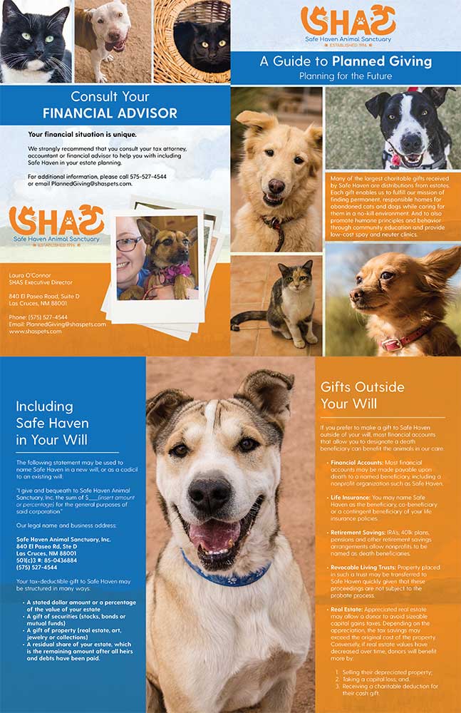Safe Haven Animal Sanctuary Planned Giving Brochure